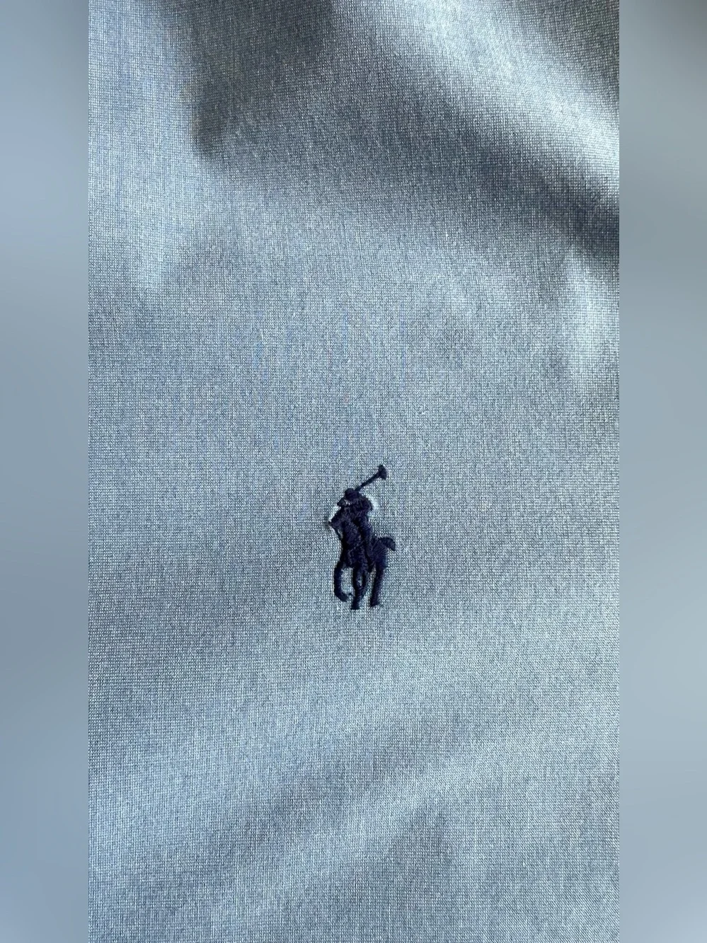Polo Ralph Lauren Classic Fit Poplin Sport Shirt Blue End on End L